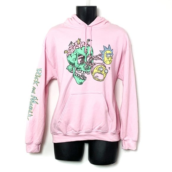 Adult Swim Shirts Rick Morty Adult Swim Pink Hoodie W Drawstring Poshmark